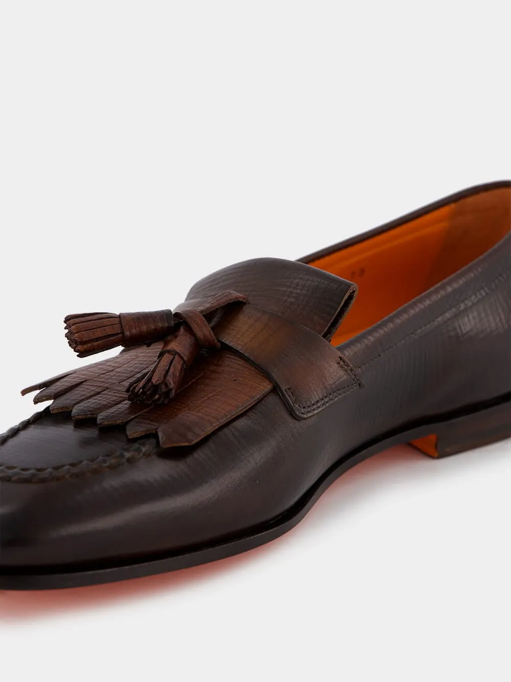 Tassel Detail Leather Loafers