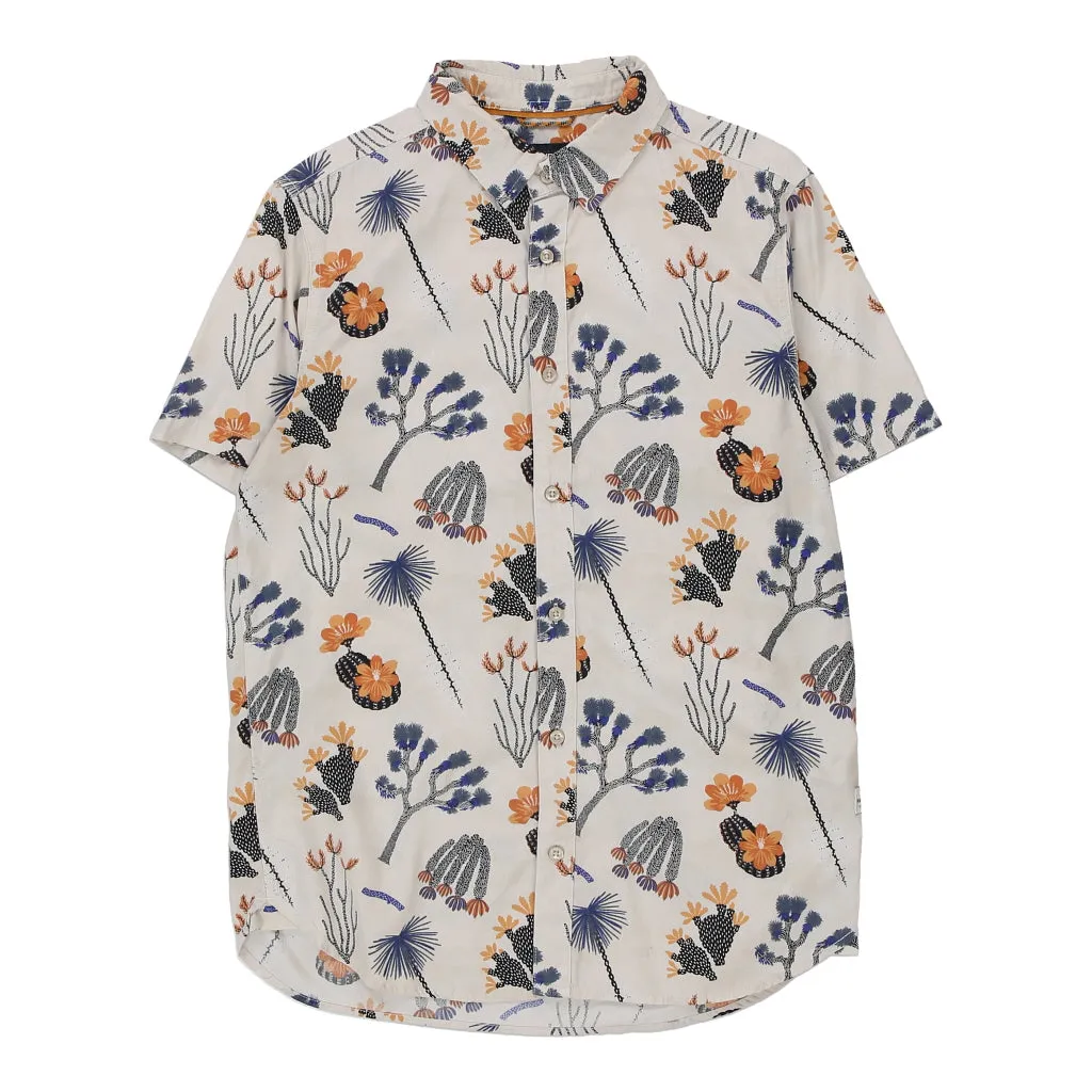 The North Face Floral Short Sleeve Shirt - Medium White Cotton