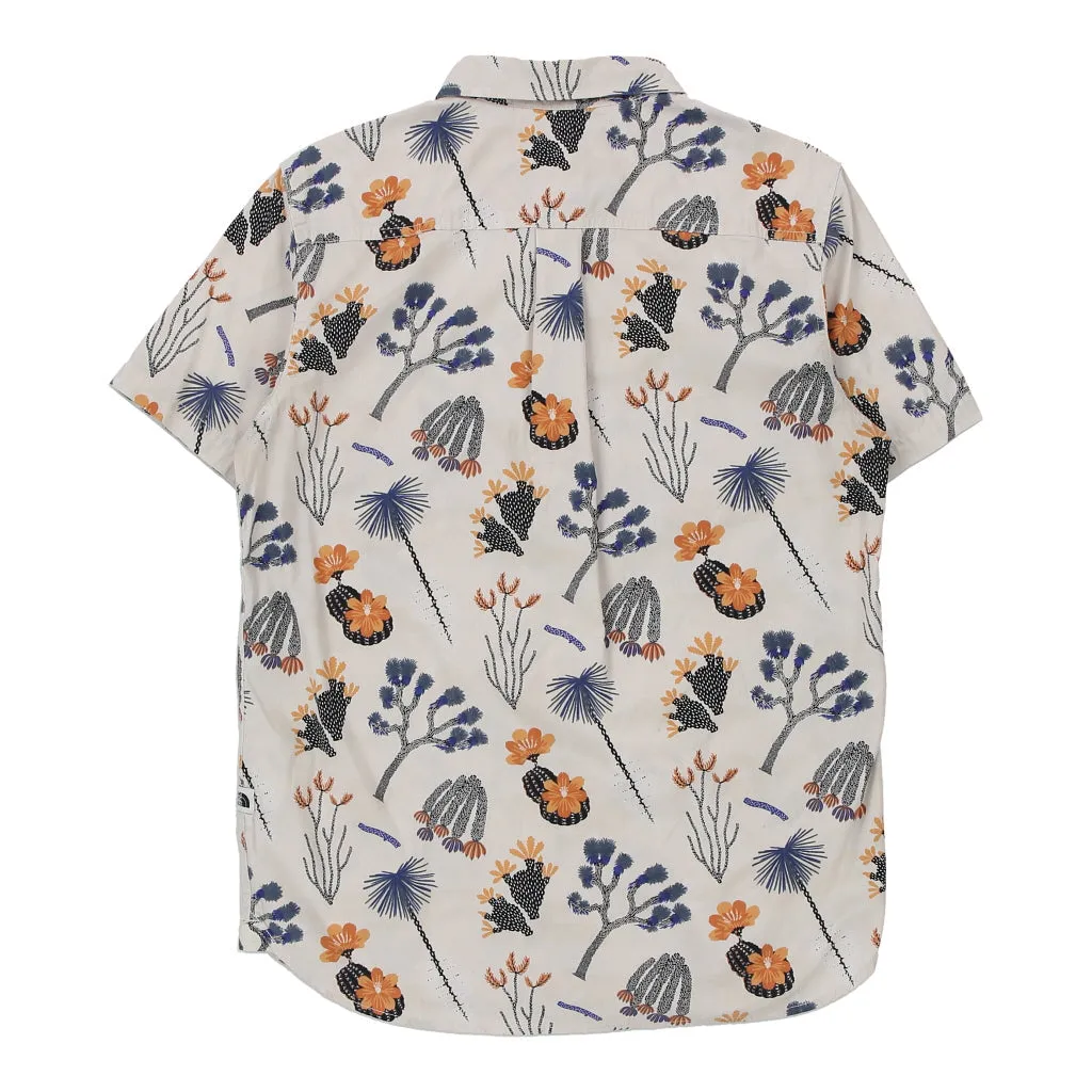 The North Face Floral Short Sleeve Shirt - Medium White Cotton