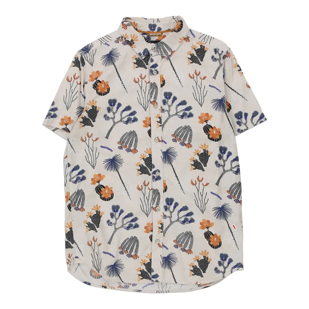 The North Face Floral Short Sleeve Shirt - Medium White Cotton