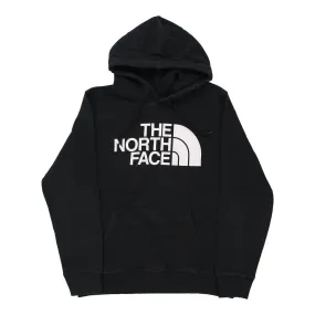 The North Face Spellout Hoodie - Large Black Cotton Blend