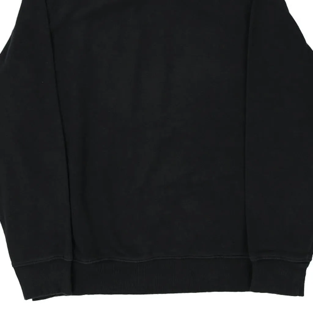 The North Face Spellout Hoodie - Large Black Cotton Blend