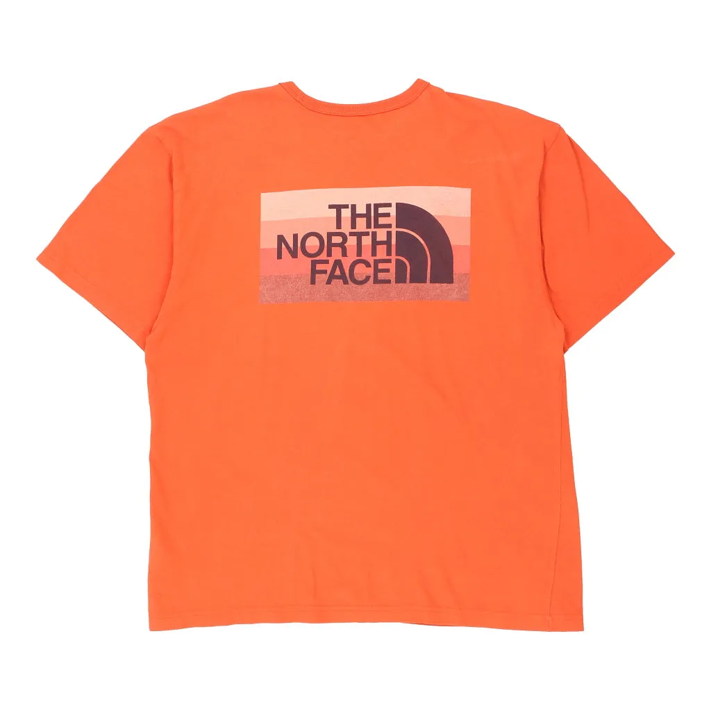 The North Face Spellout T-Shirt - Medium Orange Cotton