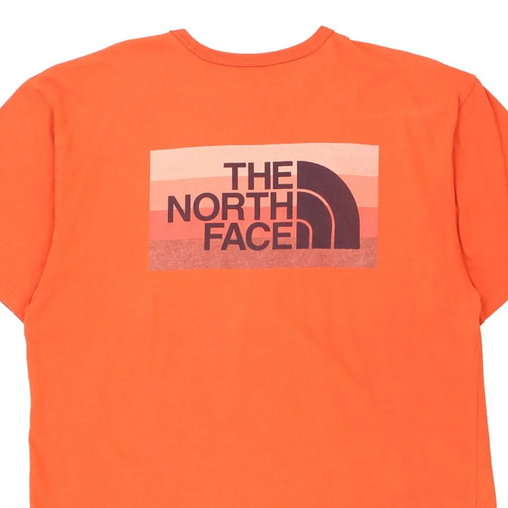 The North Face Spellout T-Shirt - Medium Orange Cotton