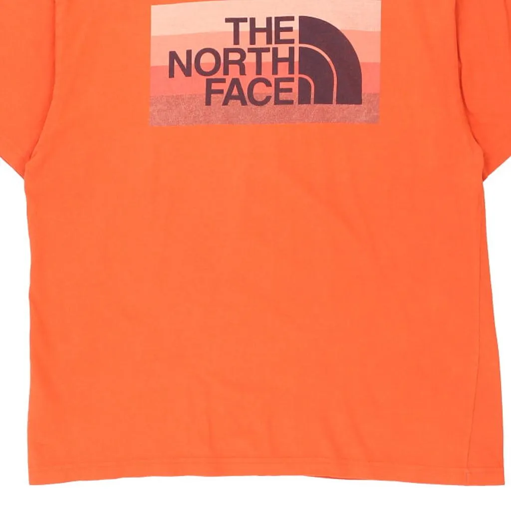 The North Face Spellout T-Shirt - Medium Orange Cotton