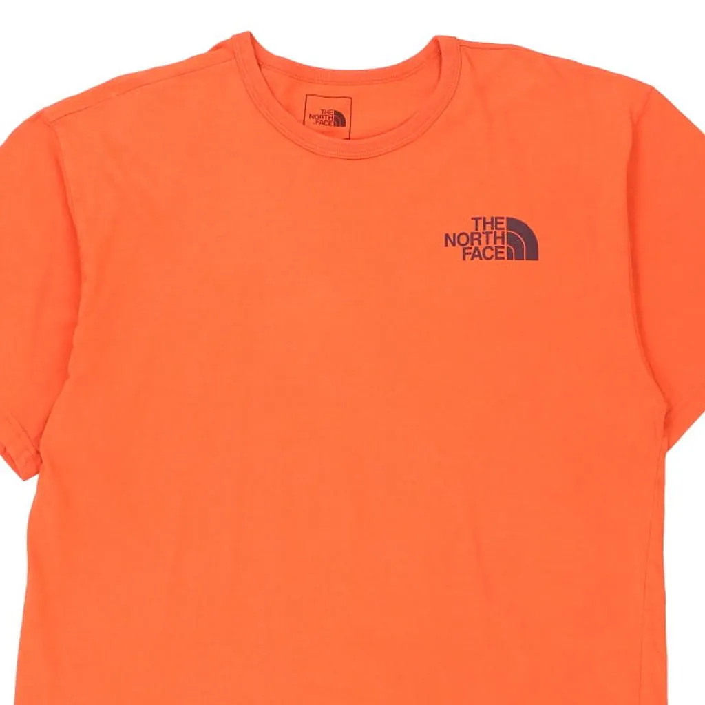 The North Face Spellout T-Shirt - Medium Orange Cotton