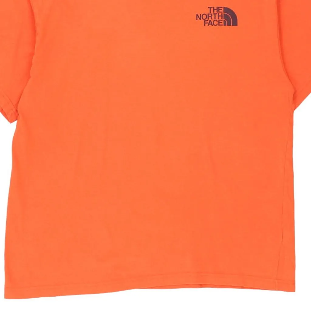 The North Face Spellout T-Shirt - Medium Orange Cotton