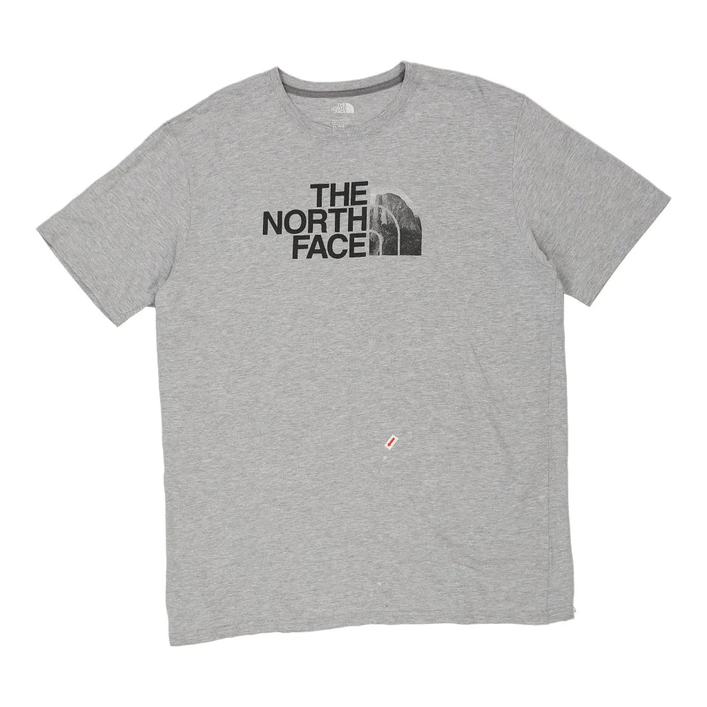 The North Face Spellout T-Shirt - XL Grey Cotton