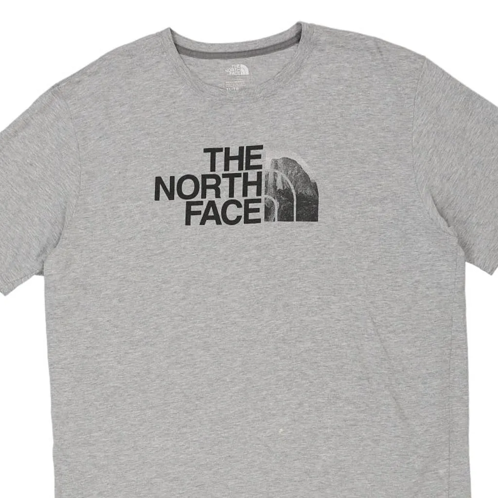 The North Face Spellout T-Shirt - XL Grey Cotton