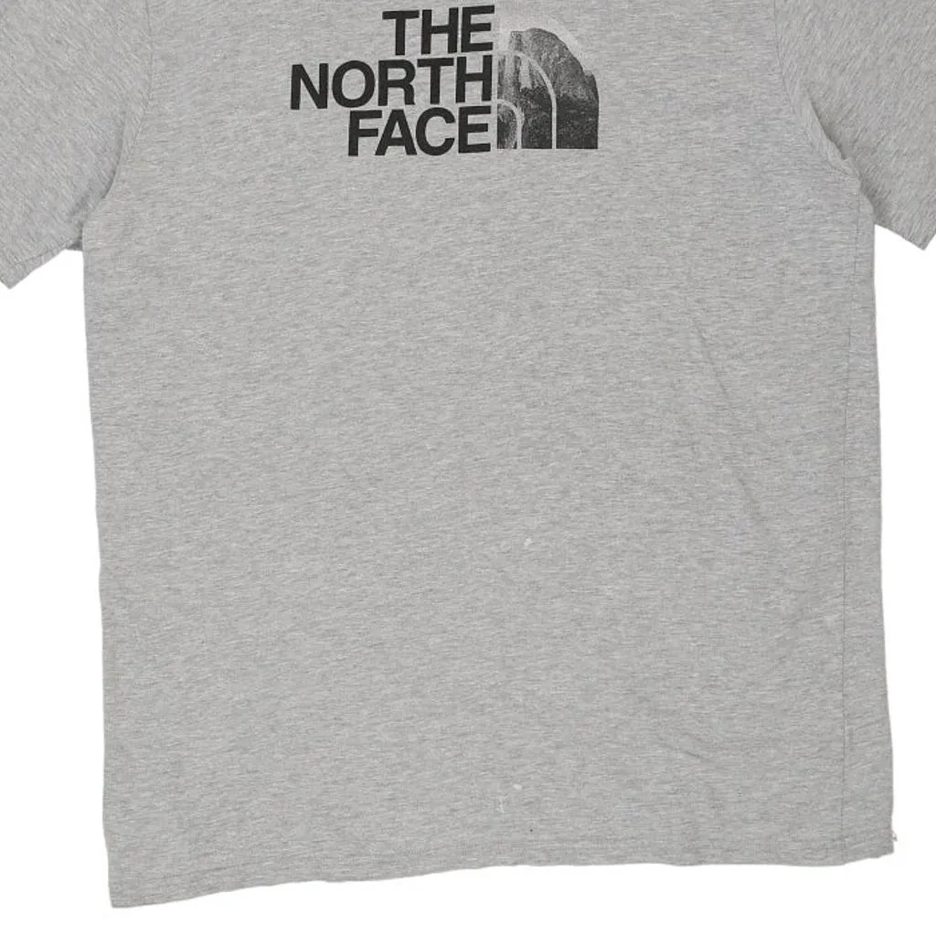 The North Face Spellout T-Shirt - XL Grey Cotton