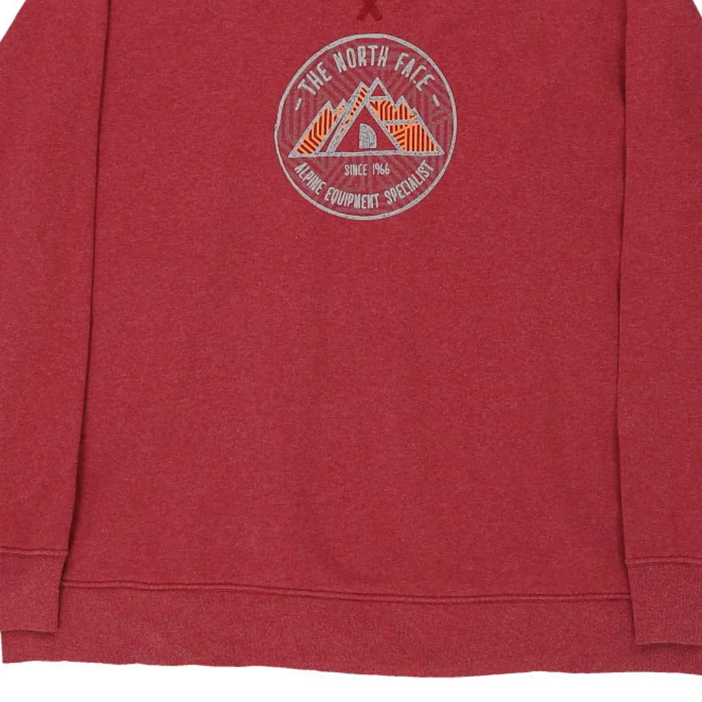 The North Face Sweatshirt - 2XL Red Cotton Blend