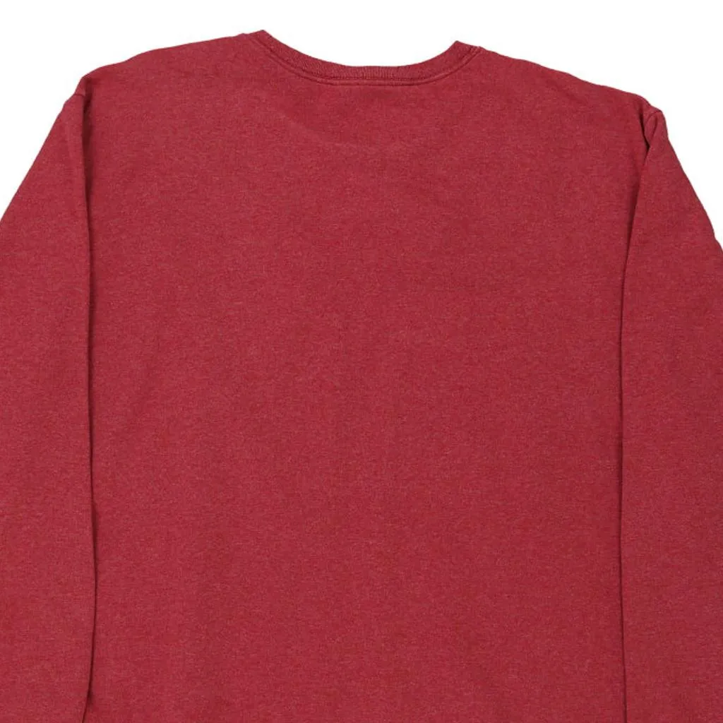 The North Face Sweatshirt - 2XL Red Cotton Blend