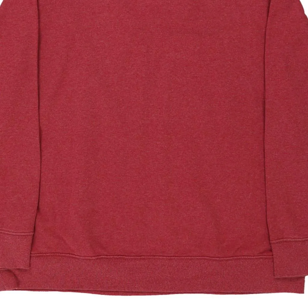 The North Face Sweatshirt - 2XL Red Cotton Blend