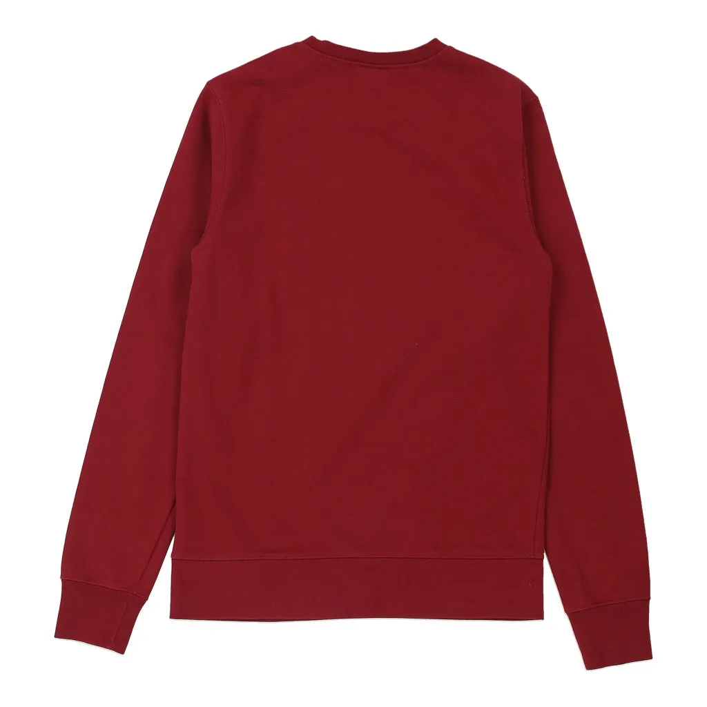 The North Face Sweatshirt - Small Burgundy Cotton Blend