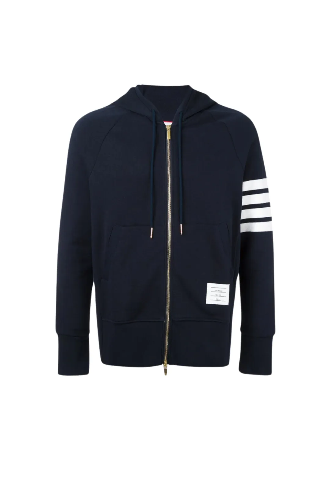 Thom Browne 4-Bar jersey zip-up hoodie Dark blue