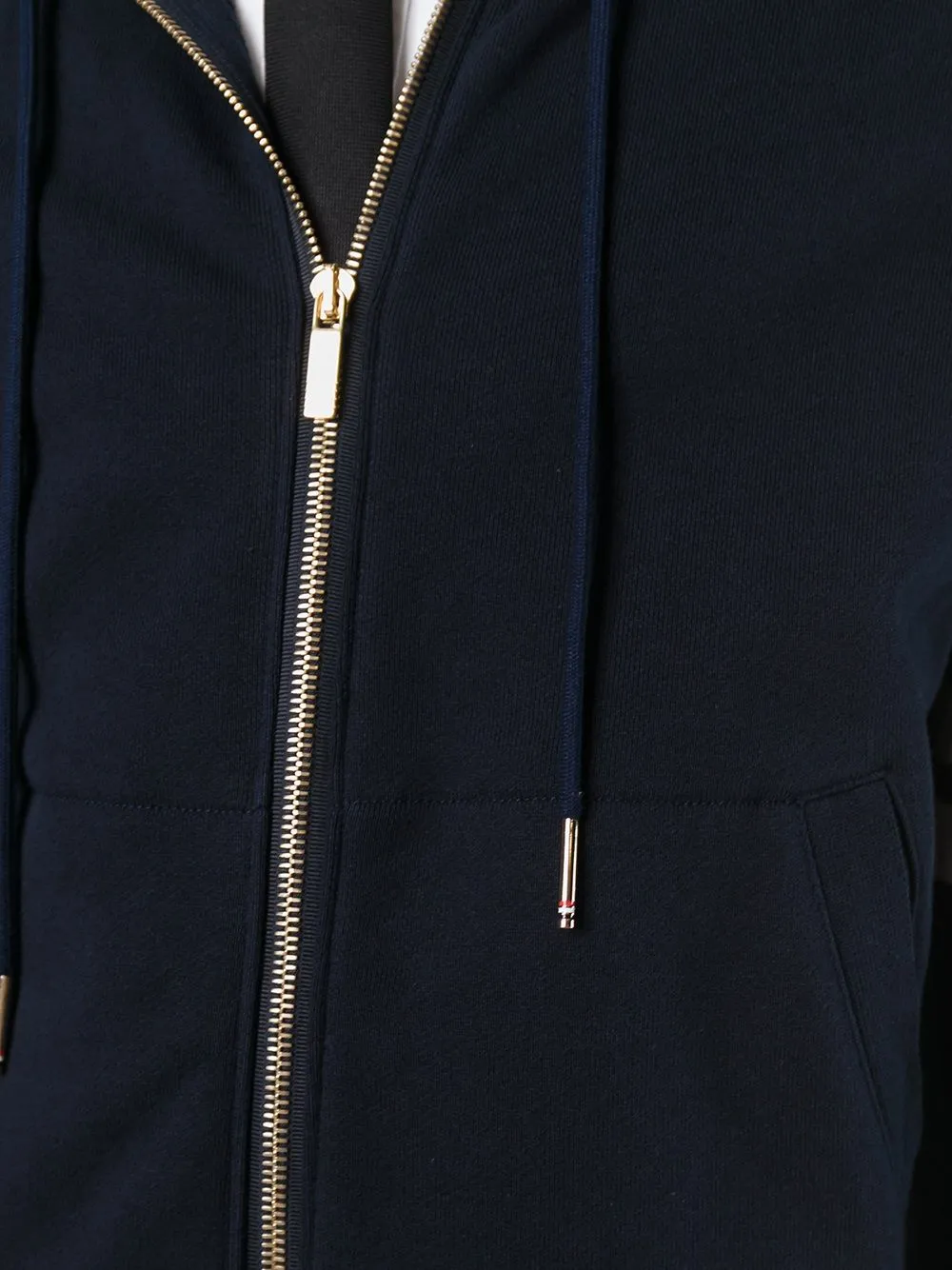 Thom Browne 4-Bar jersey zip-up hoodie Dark blue