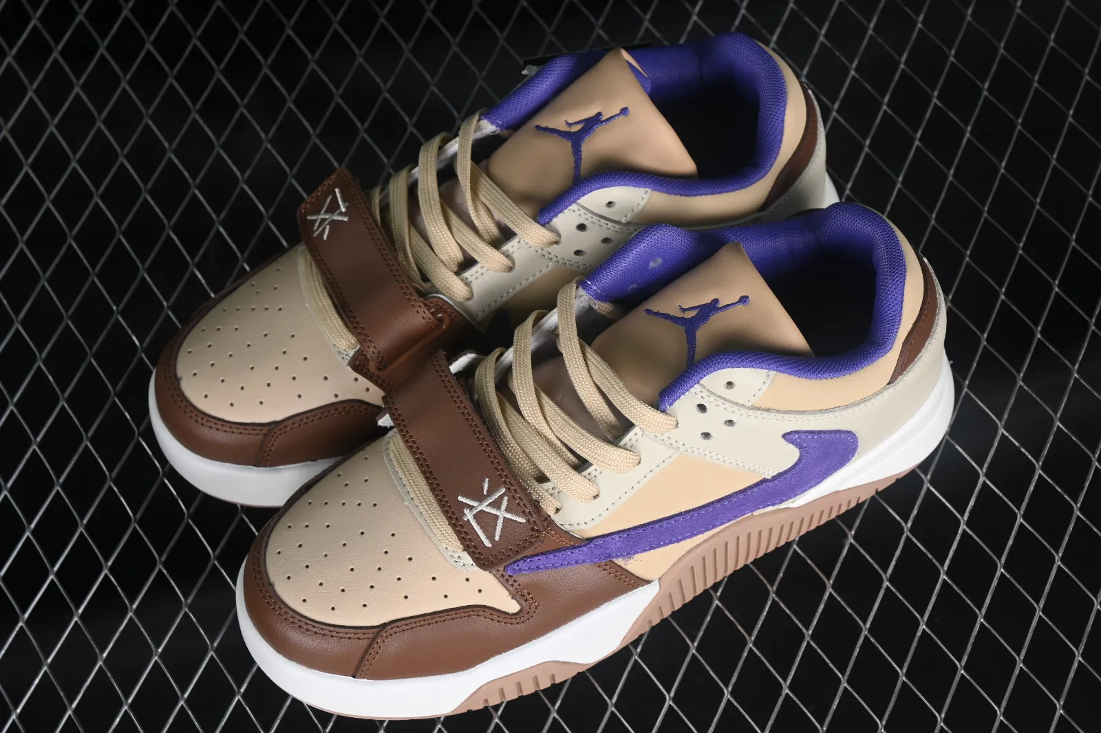 Travis Scott x Air Jordan Cut The Check Brown Purple FZ8117-900