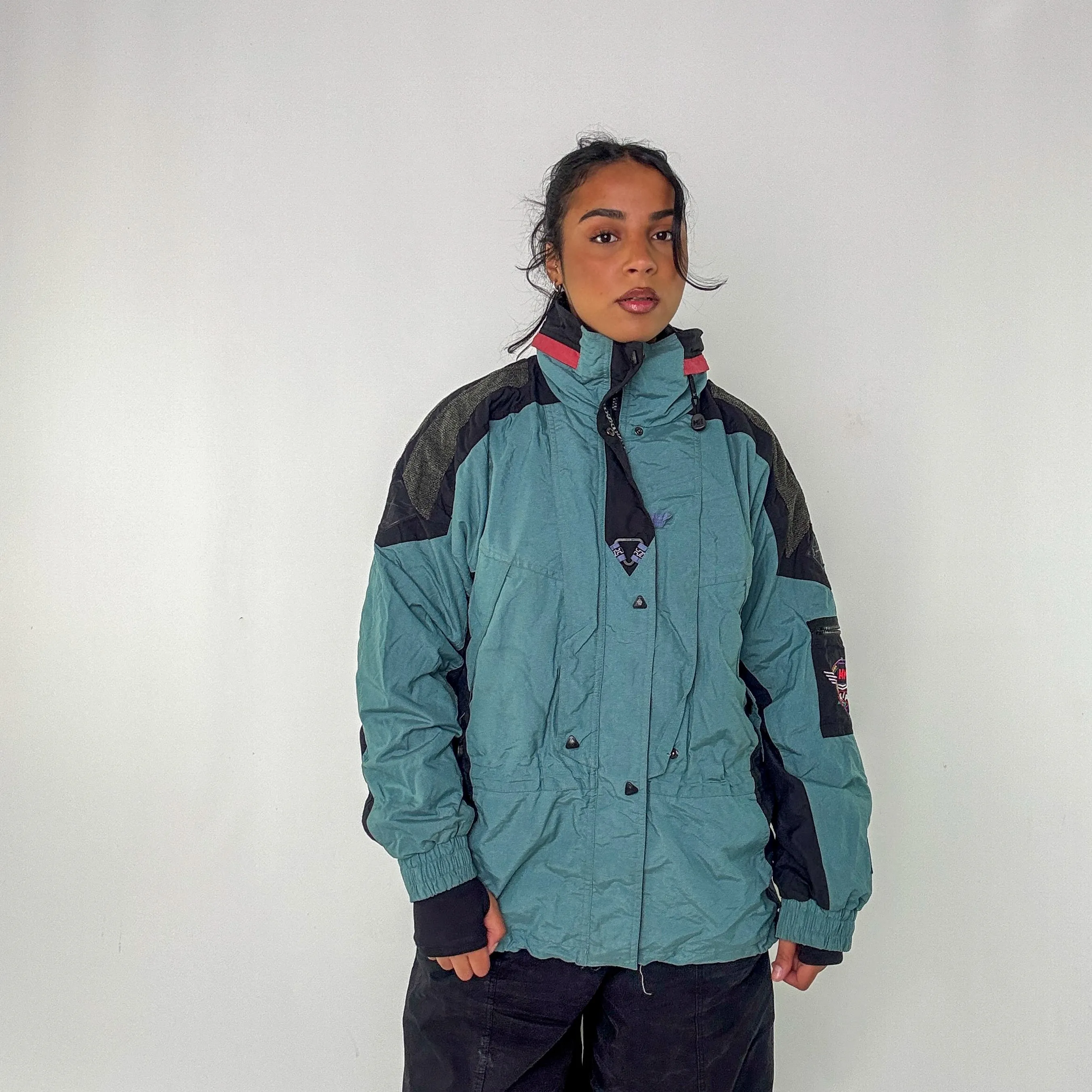 Turquoise 90s Helly Hansen Rain Jacket (L)