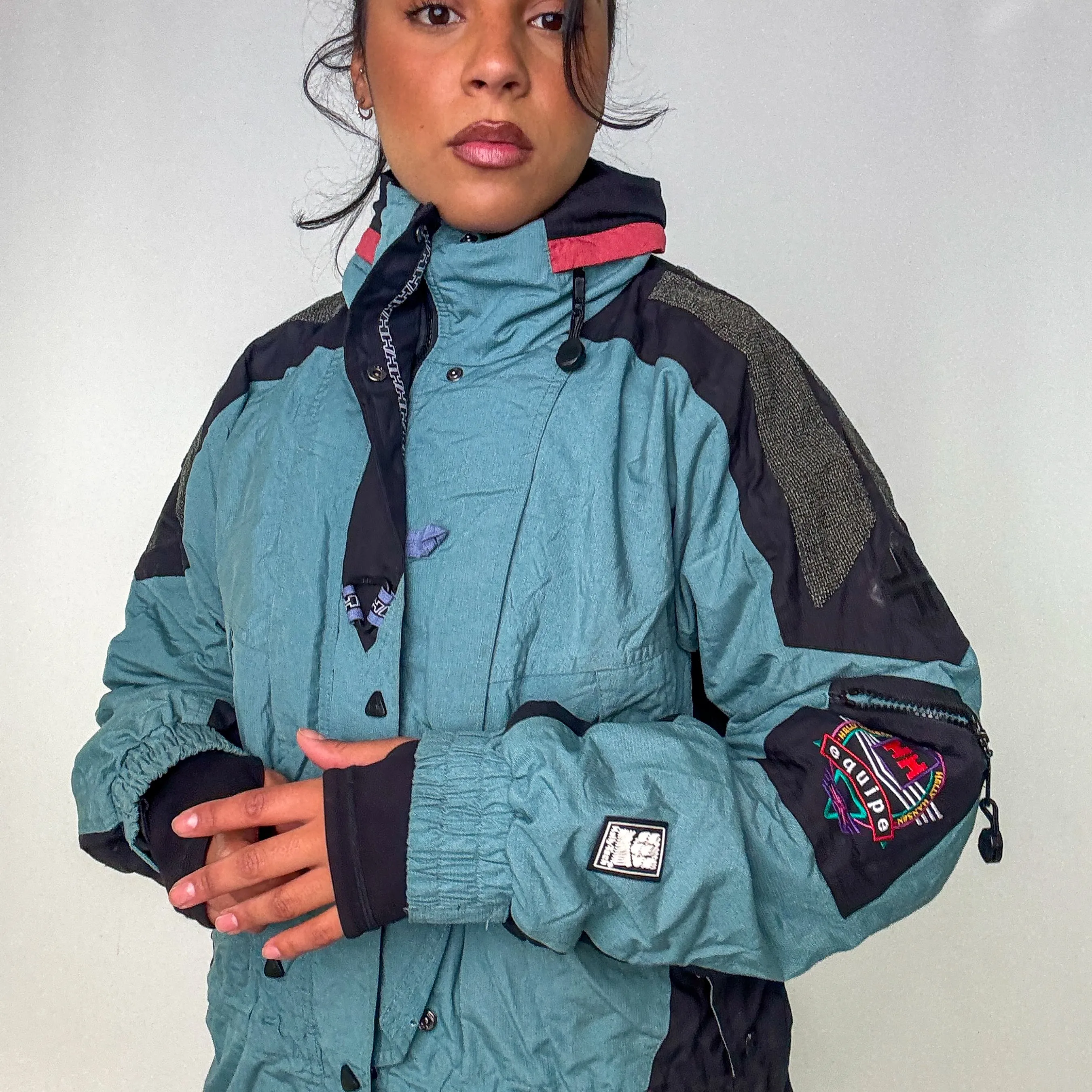 Turquoise 90s Helly Hansen Rain Jacket (L)