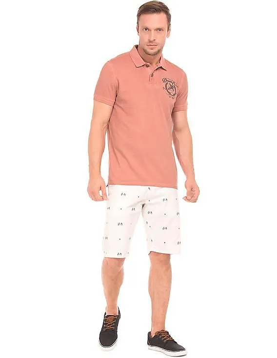 U.S. Polo Assn. Denim Co. Brand Print Muscle Fit Polo Shirt