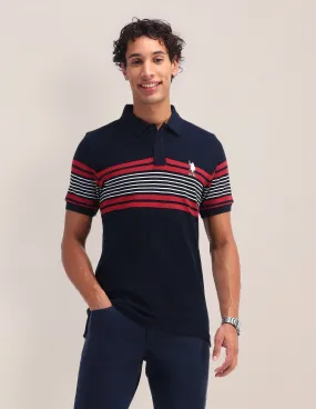 U.S. Polo Assn. Horizontal Striped Slim Fit Polo Shirt