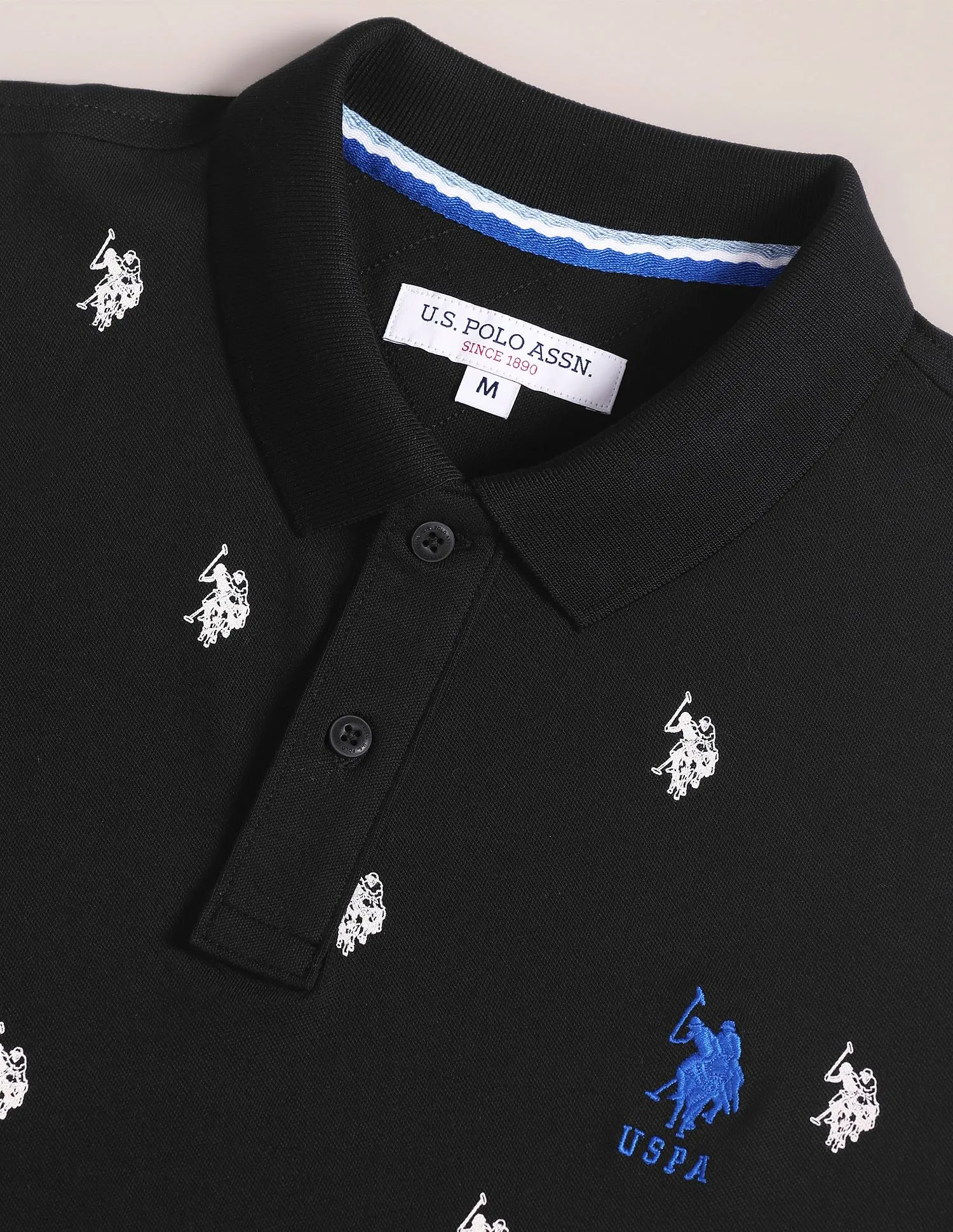 U.S. Polo Assn. Logo Print Slim Fit Polo Shirt