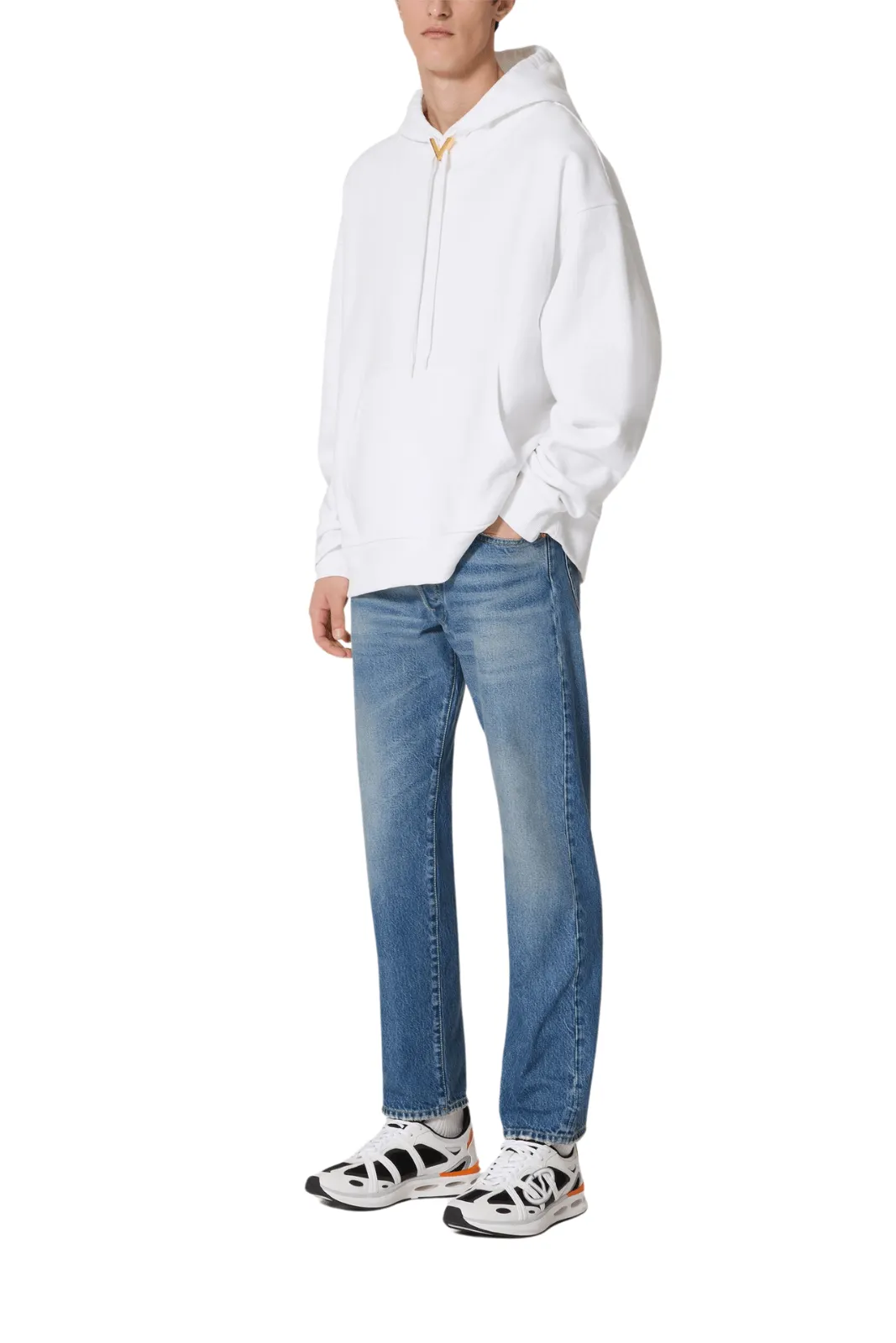 Valentino Garavani VLogo cotton White hoodie