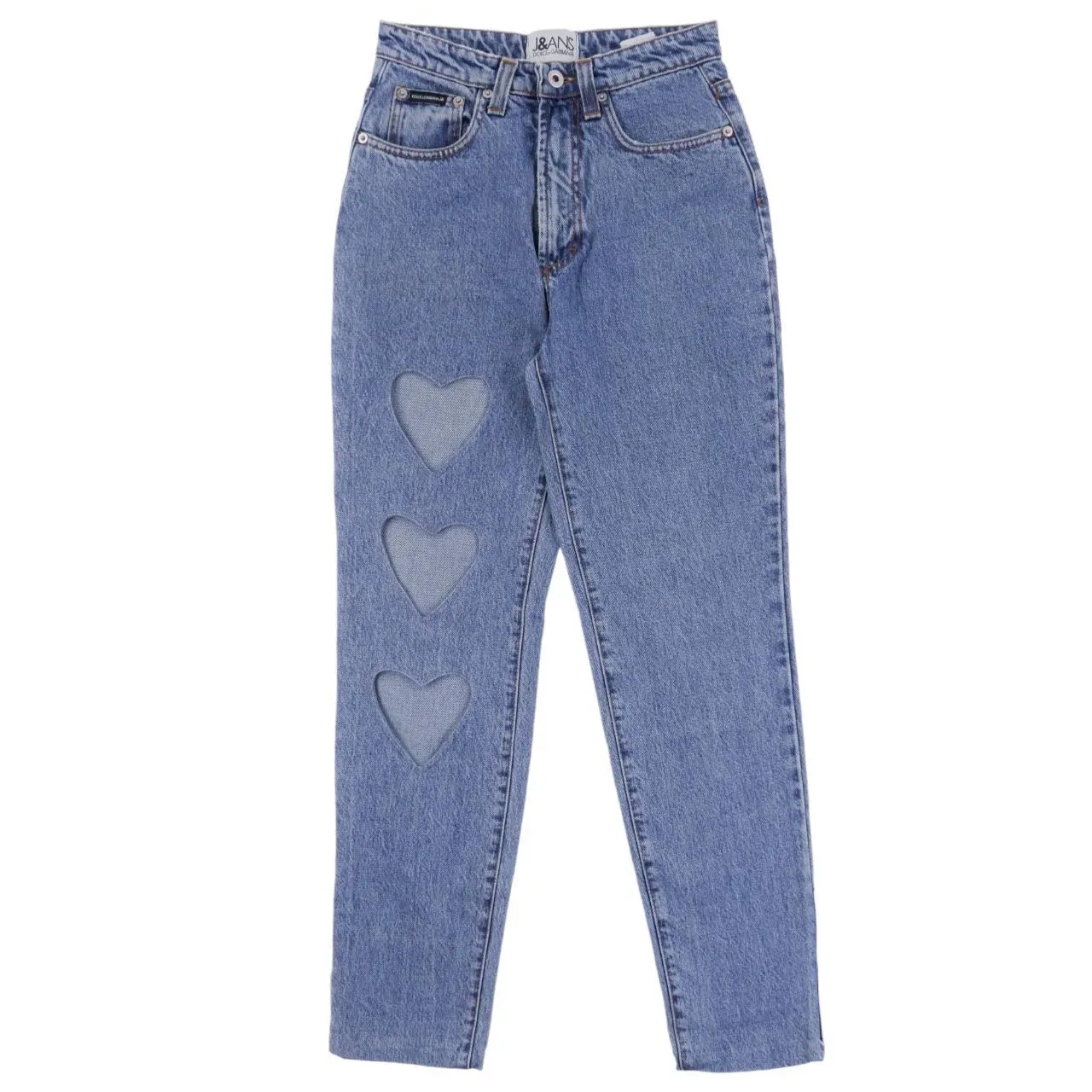 Vintage D&G Dolce & Gabbana Love Heart Cut Out Jeans Women's Size W25