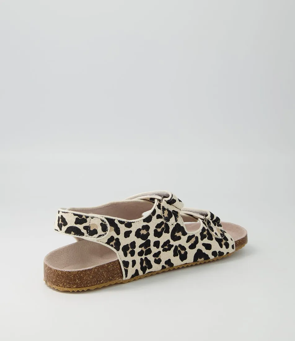 WALNUT Bec Sandal Ginger Leopard Canvas Sandals