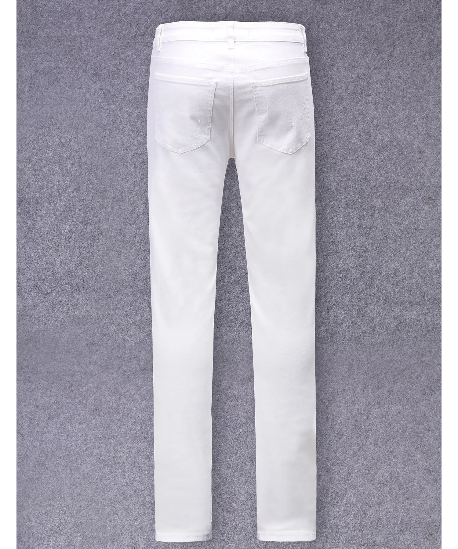 White Slim-fit Jeans with 3 logos